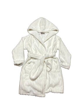 NWT Pretty You London Long Hooded Robe Sz M-L White "Cloud Robe" Pockets Womens